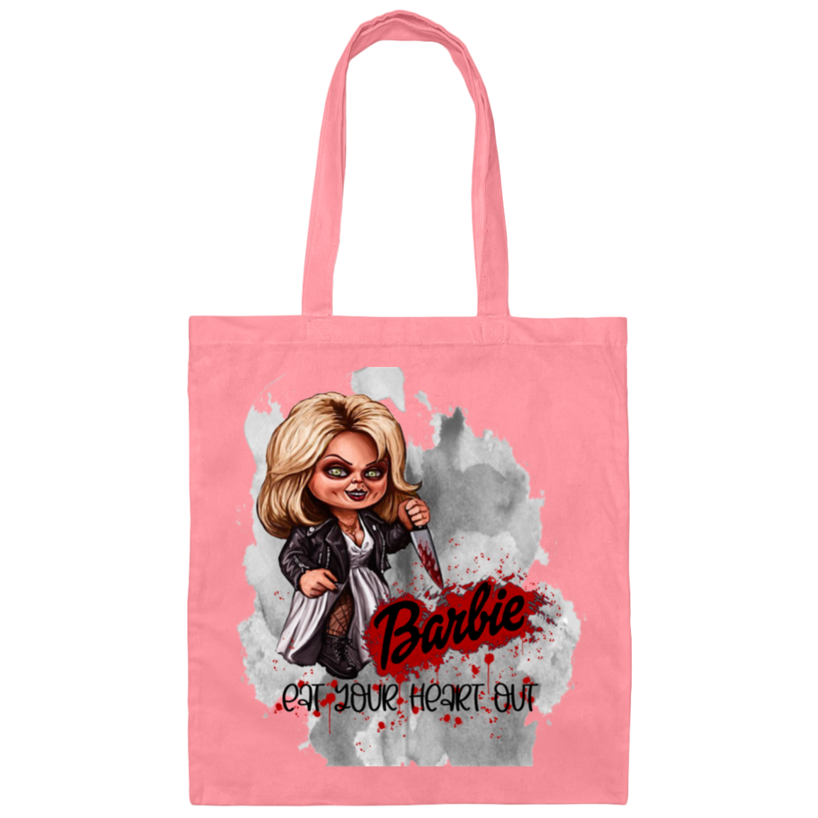 Untitled design - 2023-07-28T194333.087 BE007  Barbie Eat Your Heart Out Canvas Tote Bag