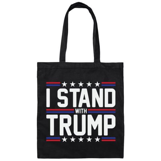 I stand with Trump BE007  I STAND WITH TRUMP Canvas Tote Bag