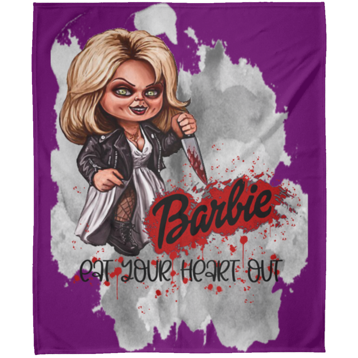 Untitled design - 2023-07-28T200054.043 FLM Barbie Eat Your Heart Out Arctic Fleece Blanket 50x60