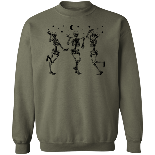 Untitled design - 2023-08-09T185312.633 Dancing Skeleton G180 Crewneck Pullover Sweatshirt