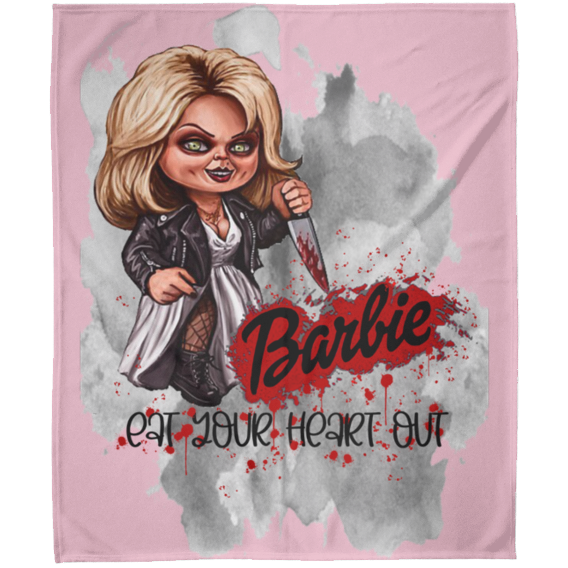 Untitled design - 2023-07-28T200054.043 FLM Barbie Eat Your Heart Out Arctic Fleece Blanket 50x60