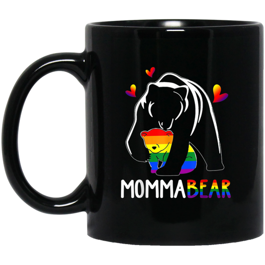 BM11OZ Momma Bear 11 oz. Black Mug