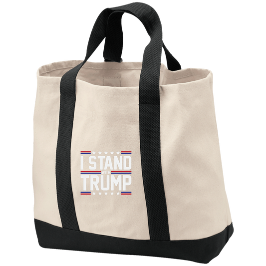 I stand with Trump B400  I STAND WITH TRUMP 2-Tone Shopping Tote