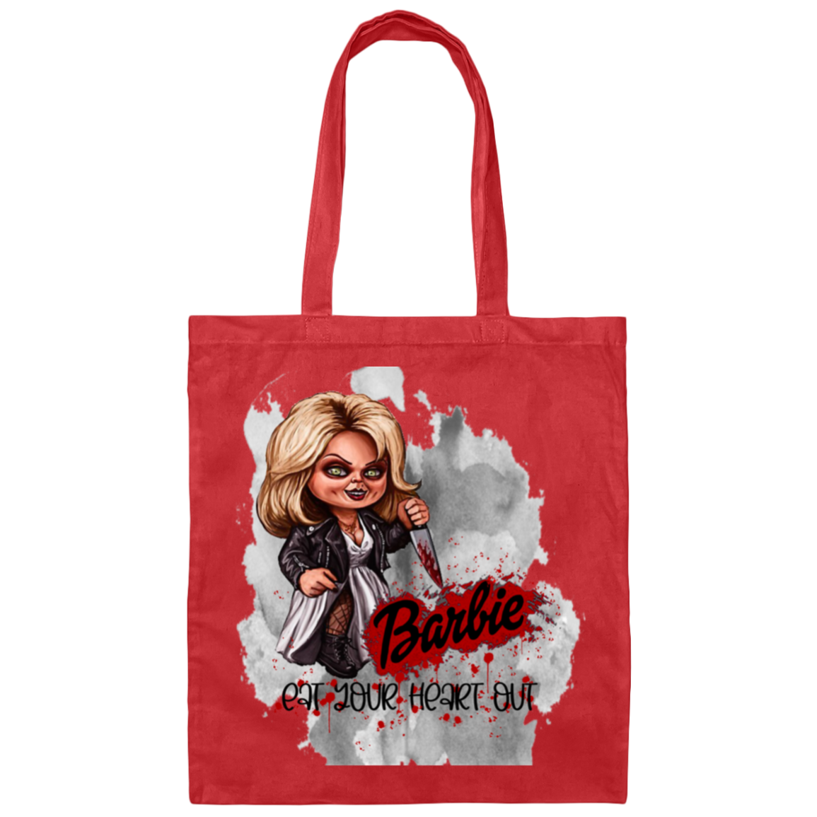 Untitled design - 2023-07-28T194333.087 BE007  Barbie Eat Your Heart Out Canvas Tote Bag