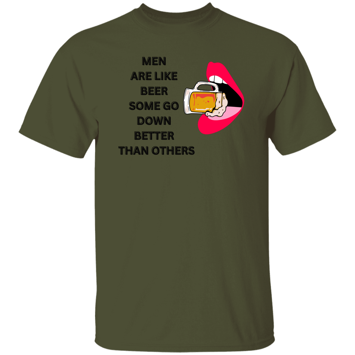 G500  Men Are Like Beer 5.3 oz. T-Shirt