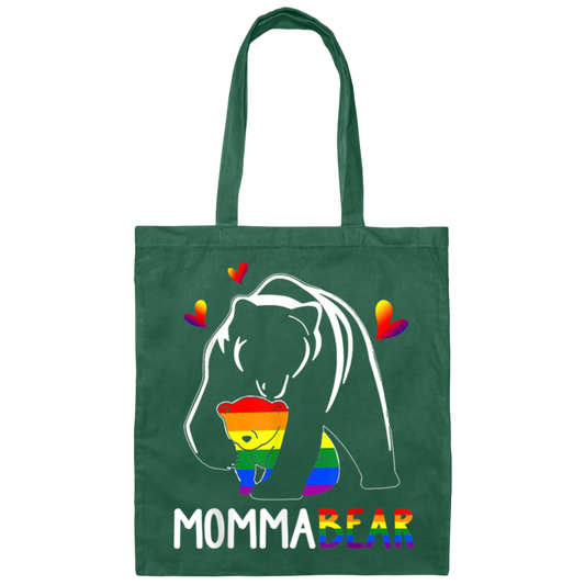 BE007 Momma Bear Canvas Tote Bag