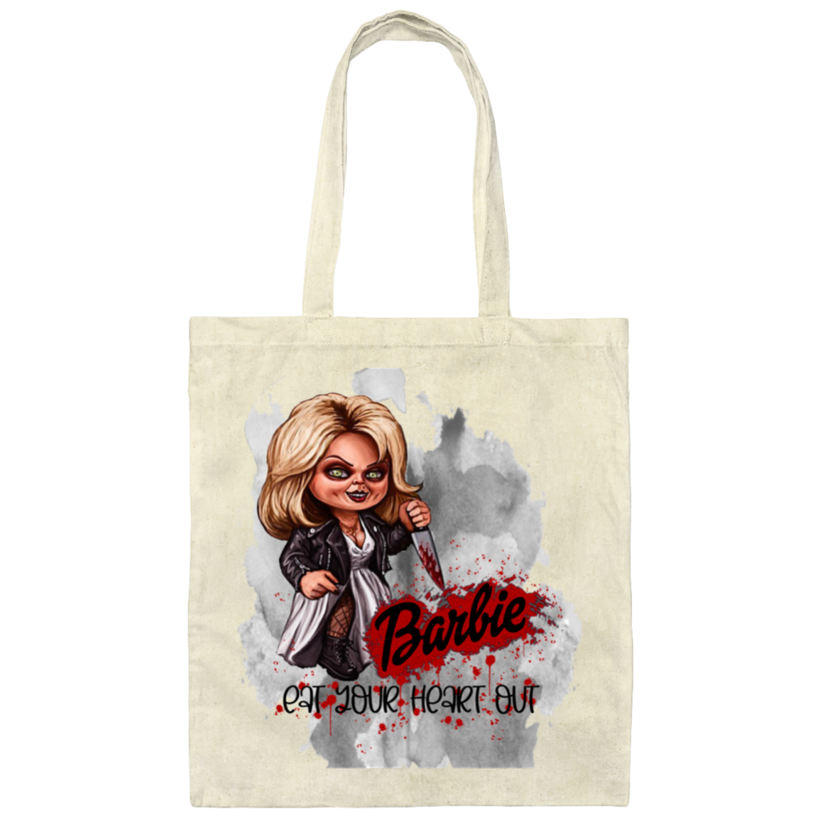 Untitled design - 2023-07-28T194333.087 BE007  Barbie Eat Your Heart Out Canvas Tote Bag