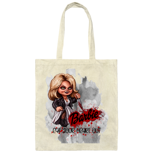 Untitled design - 2023-07-28T194333.087 BE007  Barbie Eat Your Heart Out Canvas Tote Bag