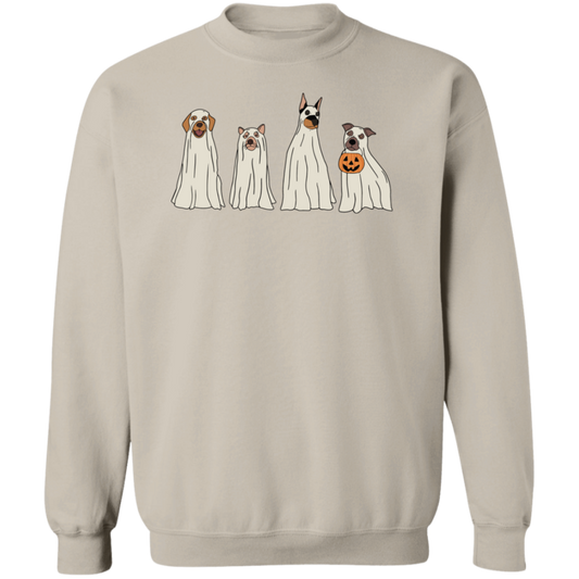 Untitled design - 2023-08-09T183941.145 Ghost Dogs Halloween G180 Crewneck Pullover Sweatshirt