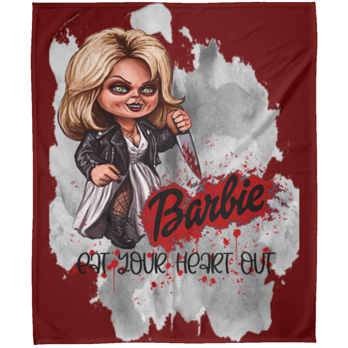 Untitled design - 2023-07-28T200054.043 FLM Barbie Eat Your Heart Out Arctic Fleece Blanket 50x60