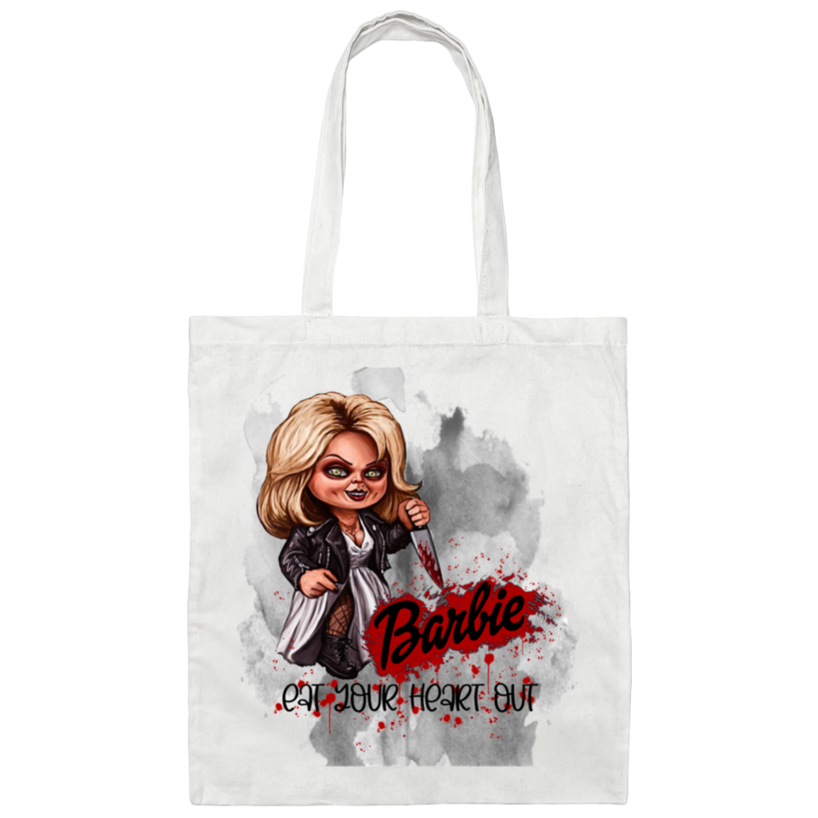 Untitled design - 2023-07-28T194333.087 BE007  Barbie Eat Your Heart Out Canvas Tote Bag