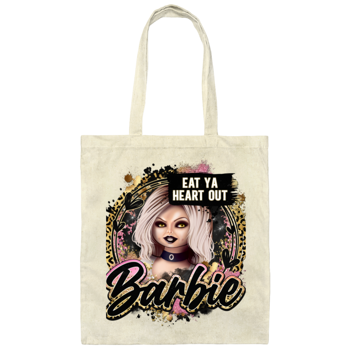 Untitled design (97) BE007 Eat Ya Heart Out Canvas Tote Bag