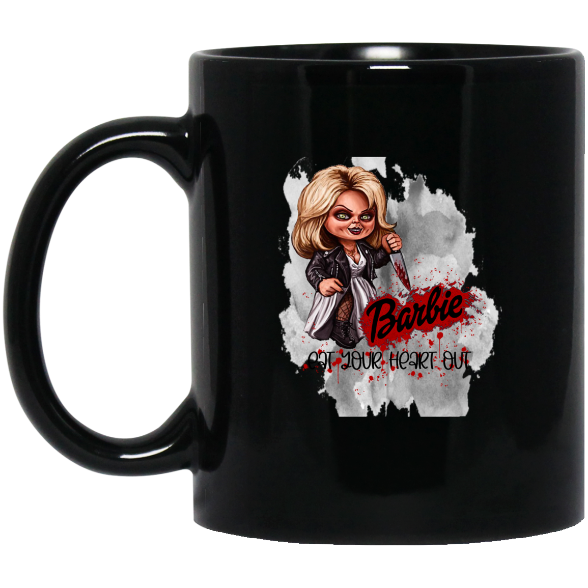 Untitled design - 2023-07-28T192505.025 BM11OZ  Barbie Eat Your Heart Out 11 oz. Black Mug