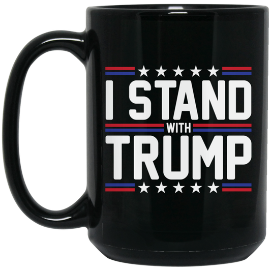 I stand with Trump BM15OZ  I STAND WITH TRUMP 15 oz. Black Mug