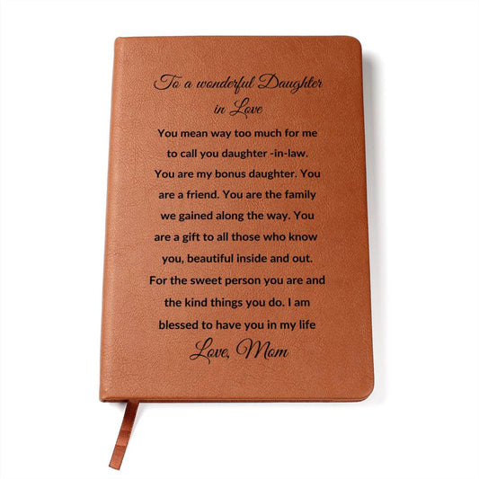 Daughter-In-Law / Blessed To Have You In My Life / Graphic Leather Journal