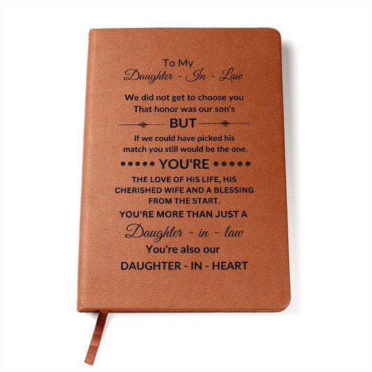 To My Daughter - In - Law / You're More Than / Graphic Leather Journal