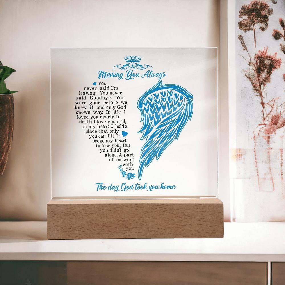 Missing You Always / Square Acrylic Plaque
