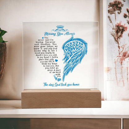 Missing You Always / Square Acrylic Plaque