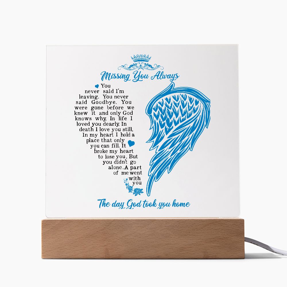 Missing You Always / Square Acrylic Plaque