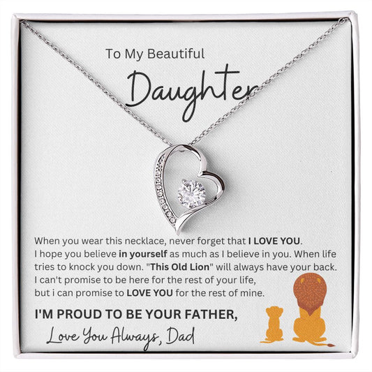 To My Beautiful Daughter / Will Always Have Your Back / Forever Love Necklace