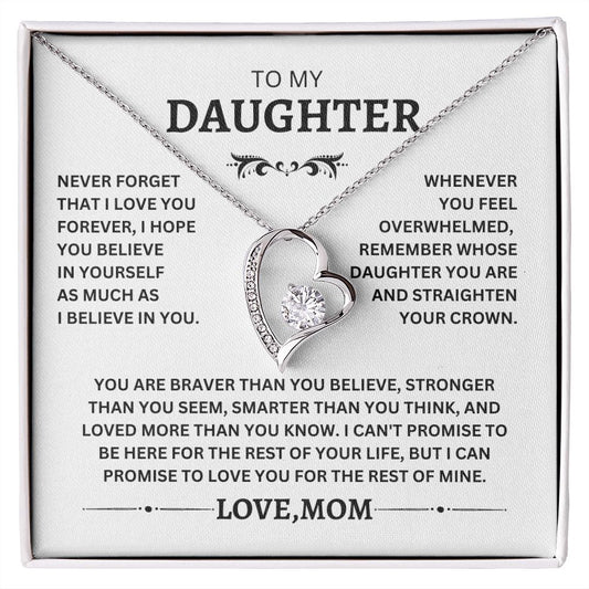 To My Daughter / Never Forget / Forever Love Necklace
