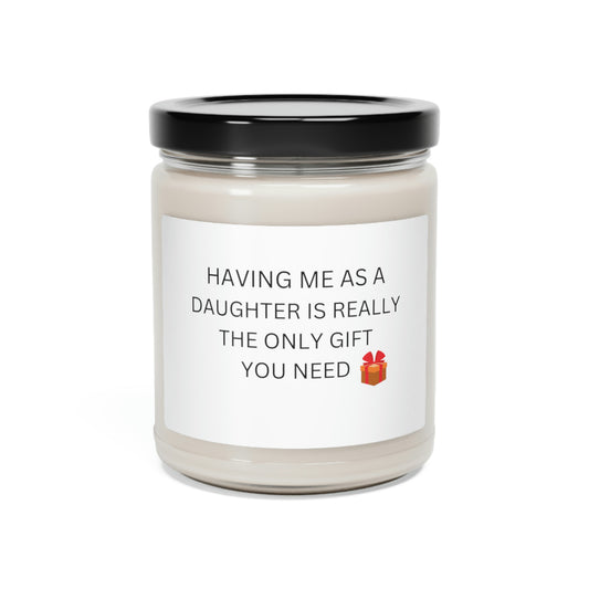 Having Me As A Daughter Apple Scented Soy Candle, 9oz