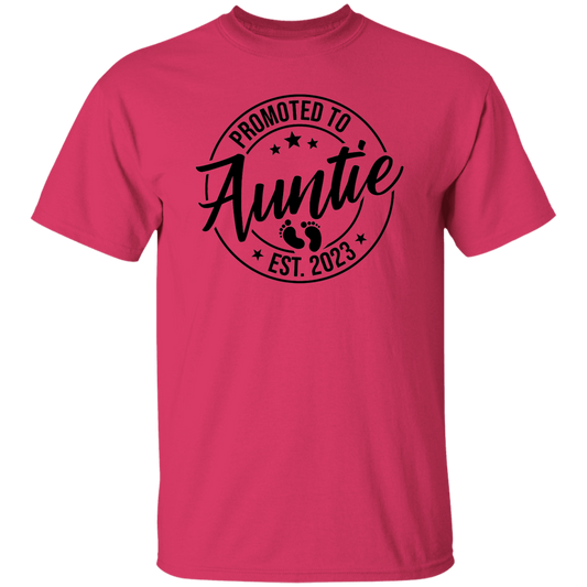 G500  Promoted To Auntie 5.3 oz. T-Shirt