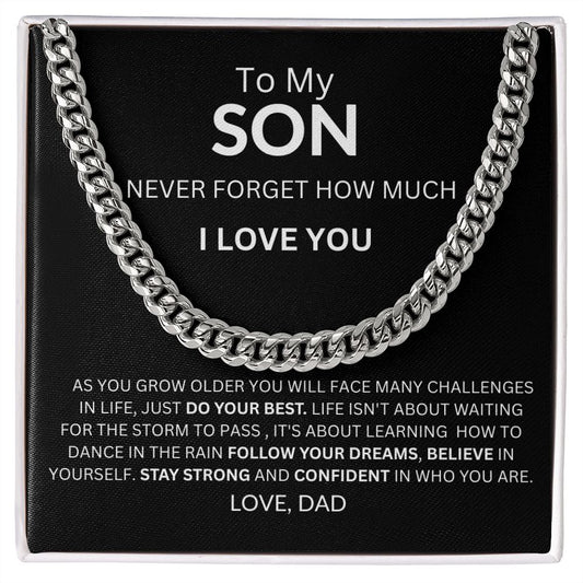 To My Son / Cuban Link Necklace / From Dad