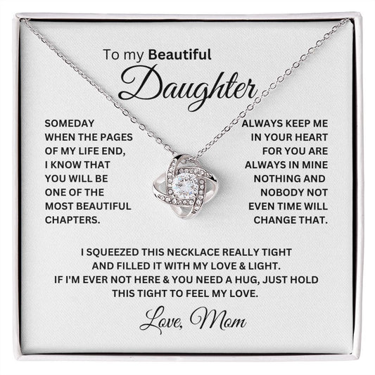 To My Daughter / Always Keep Me In Your Heart / Love Knot Necklace