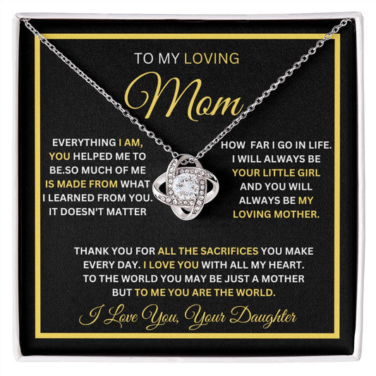 To My Loving Mom / To Me You Are The World / Forever Love Necklace