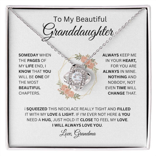 To My Granddaughter / Always Keep Me In Your Heart / Love Knot Necklace