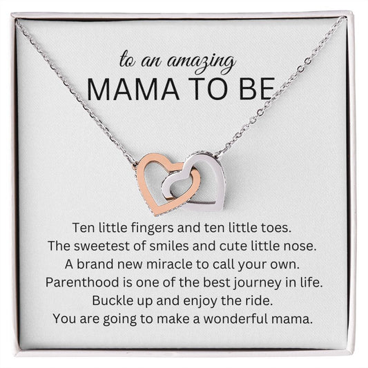 MAMA TO BE / Interlocking Hearts Necklace /