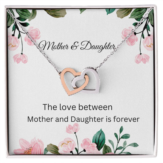 Mother & Daughter / Interlocking Hearts Necklace