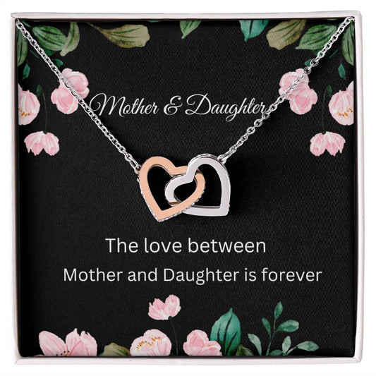 Mother and Daughter / Interlocking Hearts Necklace
