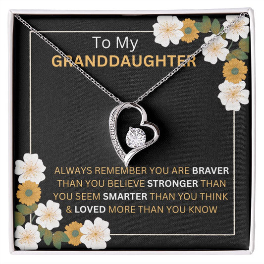 To My Granddaughter / Always Remember / Forever Love Necklace