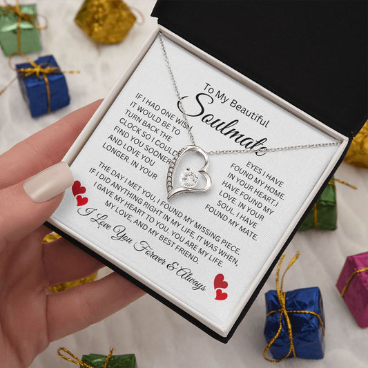 To My Beautiful Soulmate / I Have Found My Mate/ Forever Love Necklace
